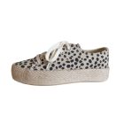 Fűzős fekete-fehér pöttyös espadrillas - Sacha Essentials