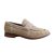 Bézs velúrbőr arany szegecses loafer - Manfield