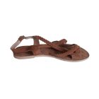 Barna bőrsaru fonott pántokkal - Sacha Essentials