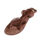 Barna bőrsaru fonott pántokkal - Sacha Essentials